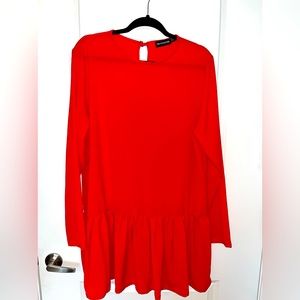 Trendy red mini dress!